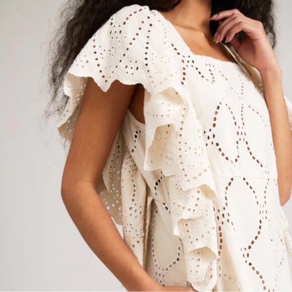 Munthe Hico Eyelet Ruffle Dress Sz 36/ US 6 - Picture 8 of 8